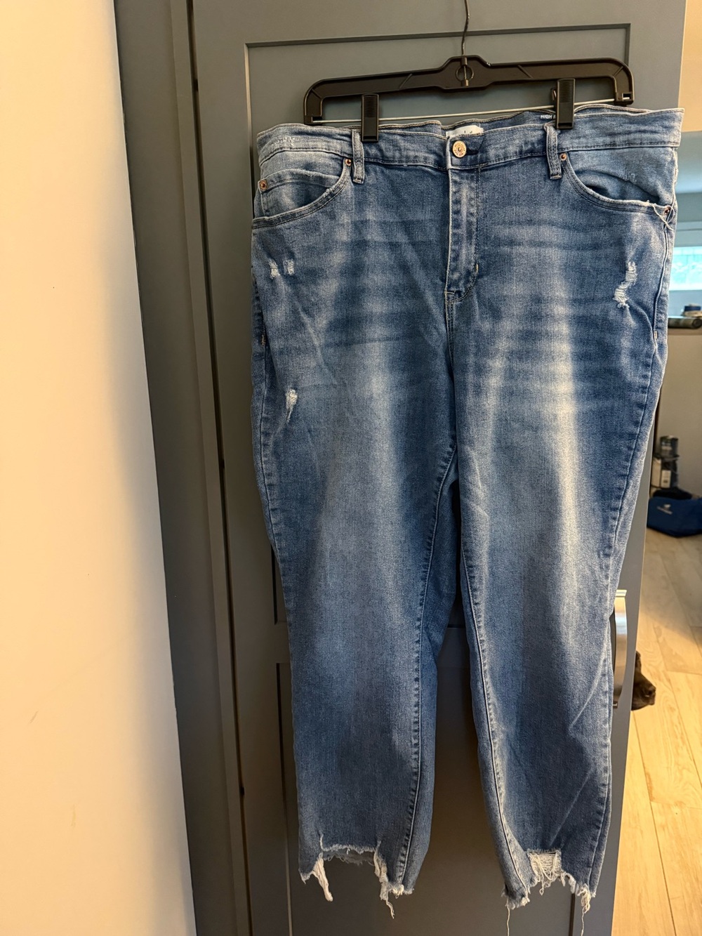 Women’s Distressed Blue Denim Jeans